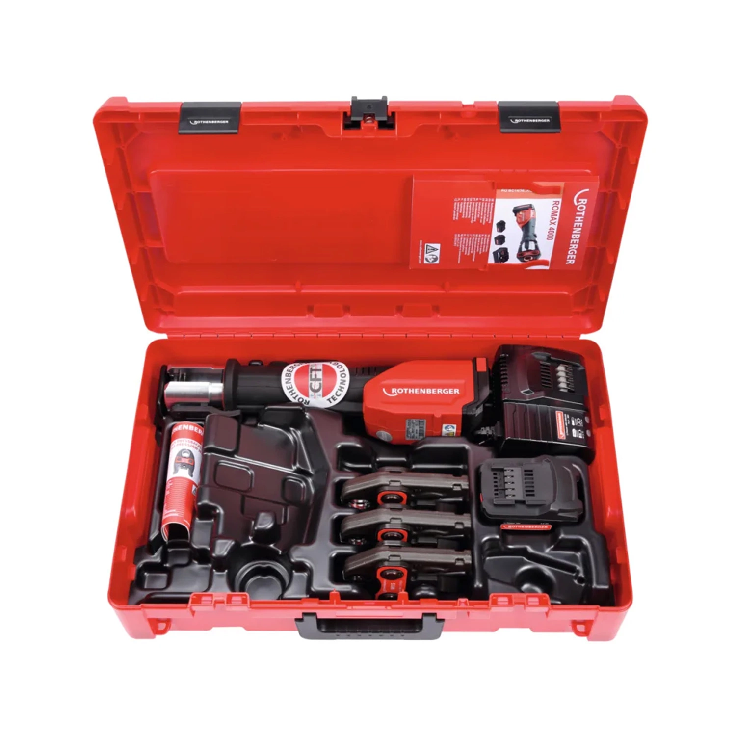 Rothenberger Romax 4000 18V Li-ion accuperstang set (1x 4.0Ah accu) incl. U16-20-25 persbekken in koffer-image