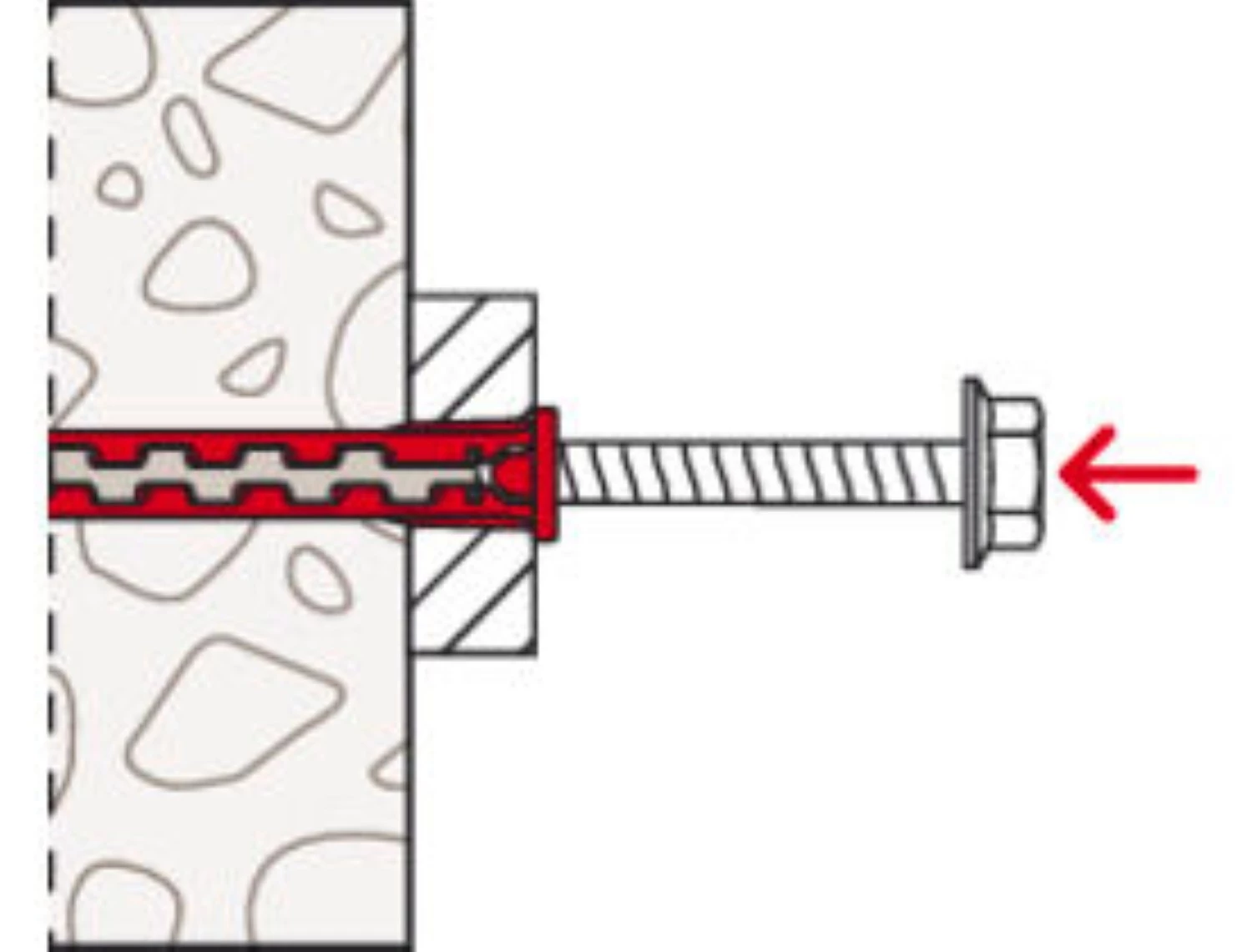 Fischer 577365 Nylon plug HybridPower 10 x 90 met TX40 schroef (50st)-image