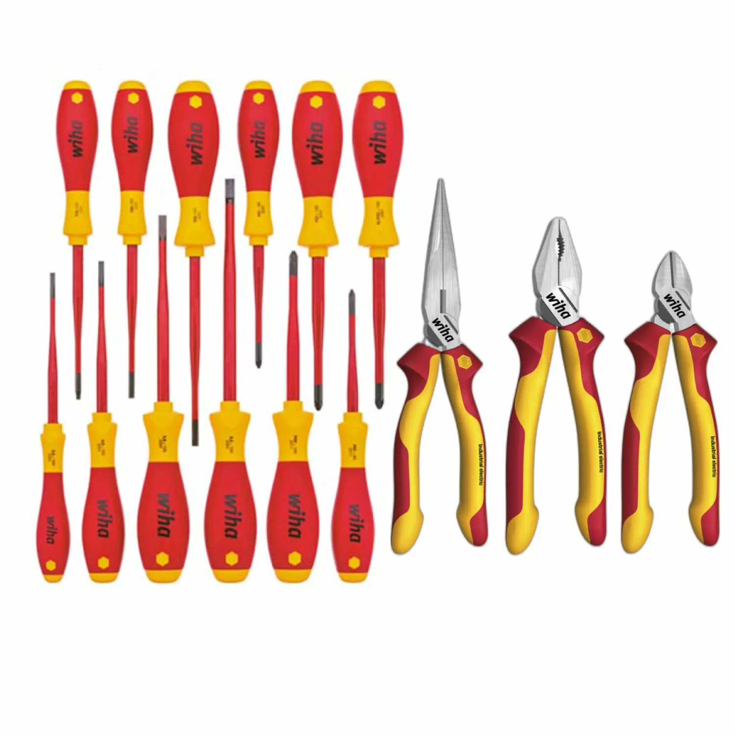 Wiha 3201 K12 12-pieces Set de tournevis + 3-delige tangenset-image