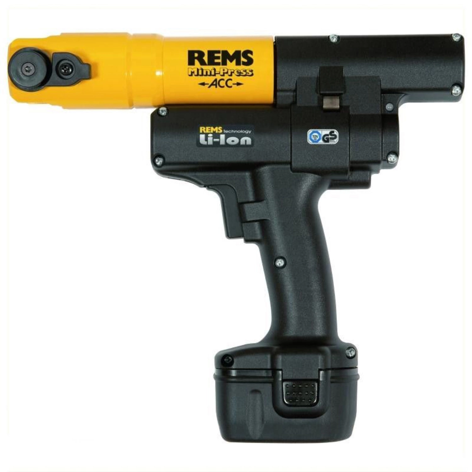 Rems 578X11 14,4V Li-Ion accu Mini-Press AC Radiaalpers set (1x 2.5Ah accu) in koffer + 3 bekken naar keuze-image