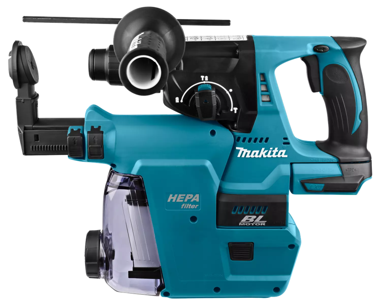 Makita DHR242ZJW LXT 18V Li-Ion SDS-Plus accu combihamer body met stofafzuiging in Mbox - 2J - koolborstelloos-image