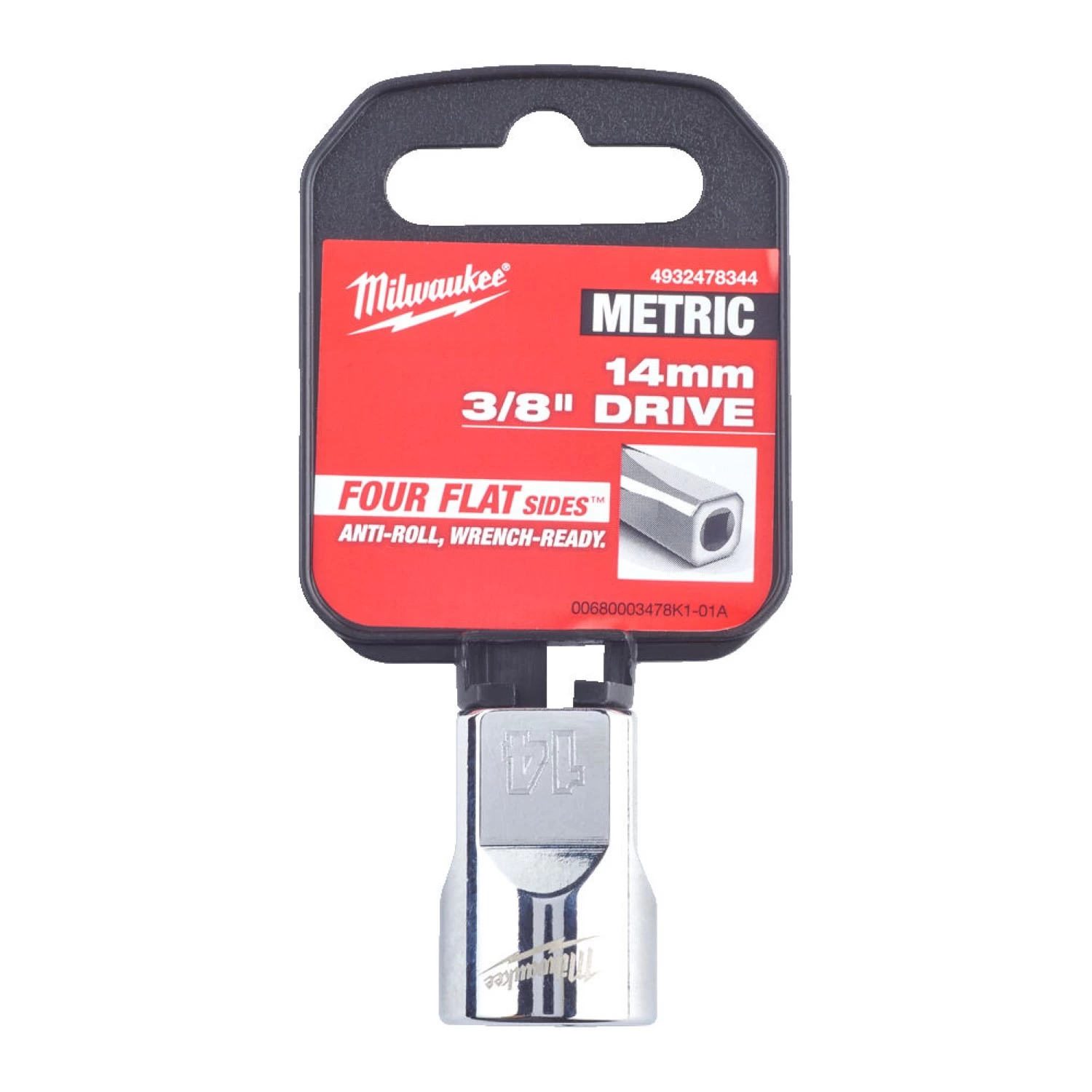 Milwaukee 4932478344 Dop - 3/8" FOUR FLAT™ - 14mm-image