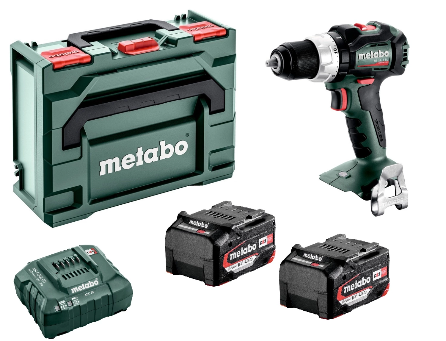 Metabo BS 18 LT BL 18V Li-Ion accu boor-/schroefmachine set (2x 4.0Ah Li-Power accu) in metaBOX - koolborstelloos-image