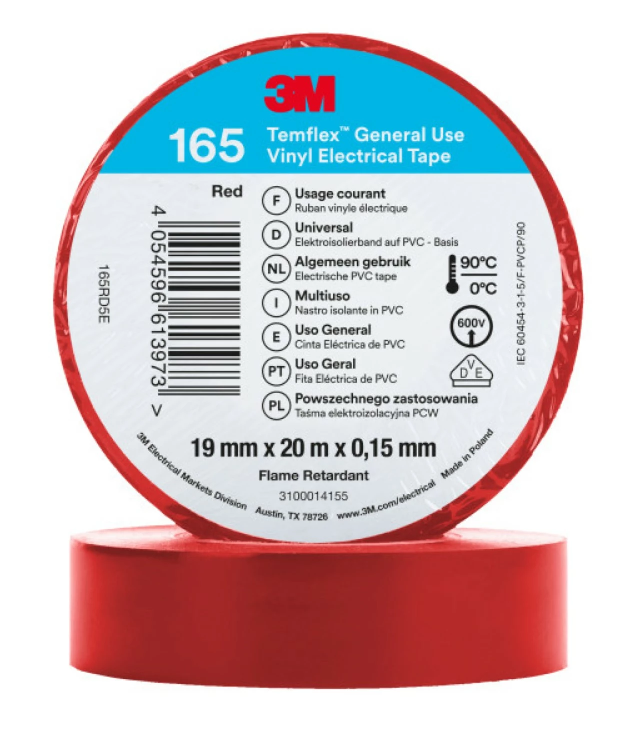 3M 165 Temflex Vinyl Isolatietape-image