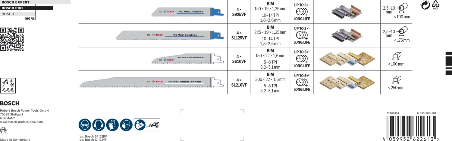 Bosch 2607011822 PRO 16-delige Demolition zaagbladenset in Tough Box-image