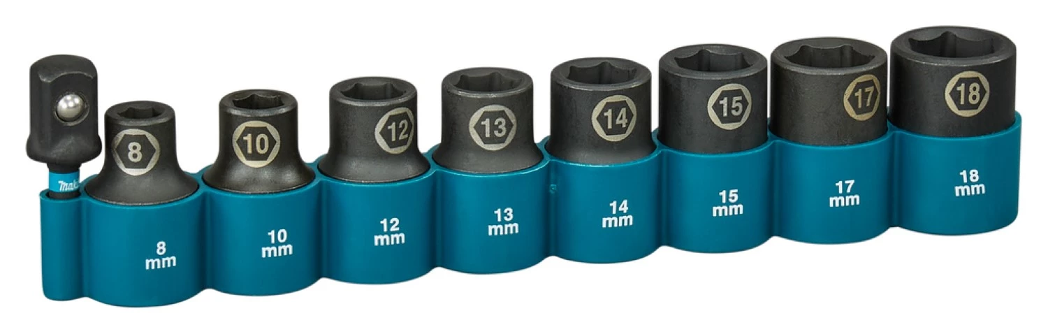 Makita E-16645 Impact Black Jeu de douilles à choc - 9 pièces - 1/2”' VK-image