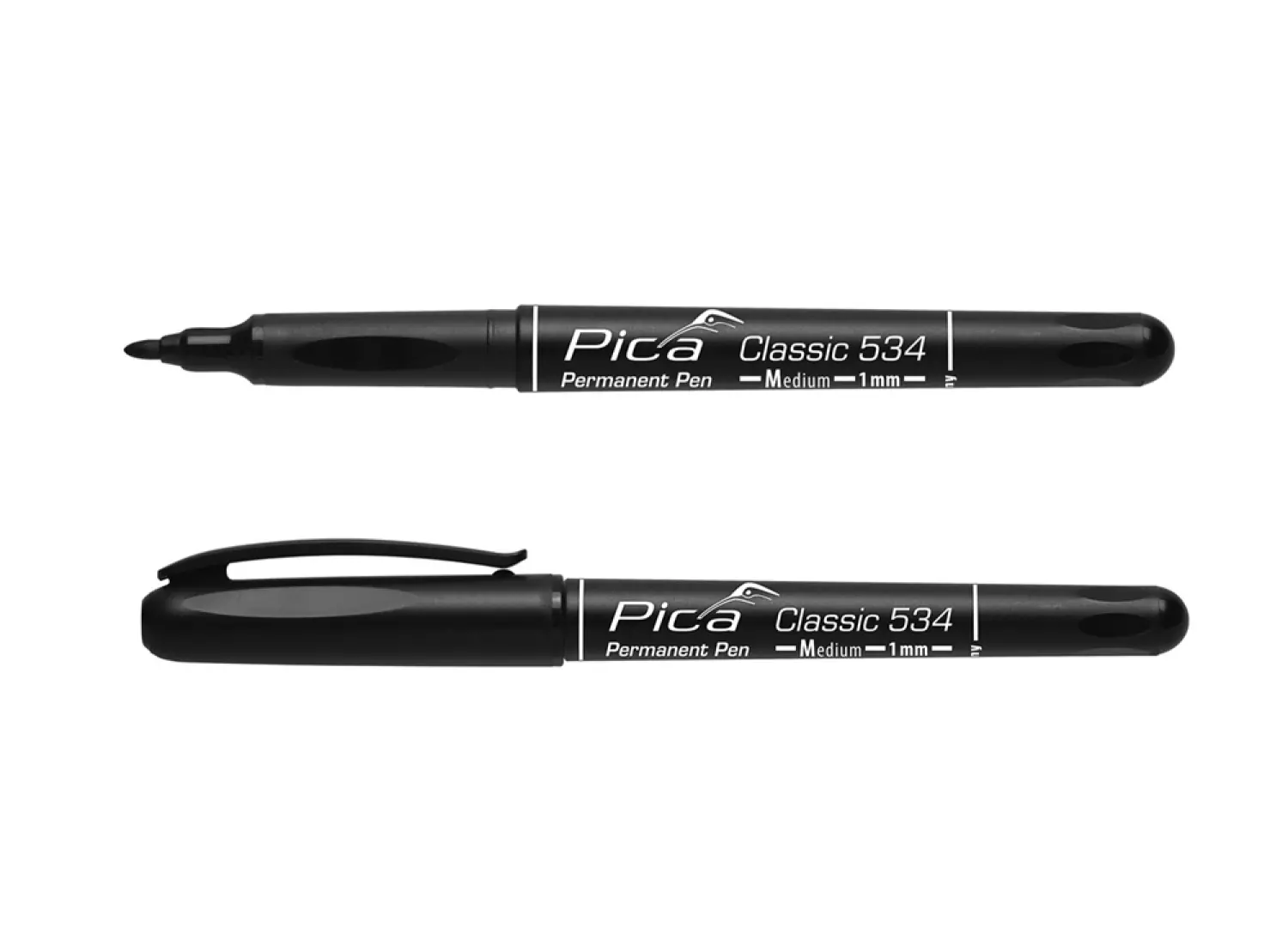 Pica 534/46 Classic Permanent Pen - Rond - Zwart - 1mm (10st)-image