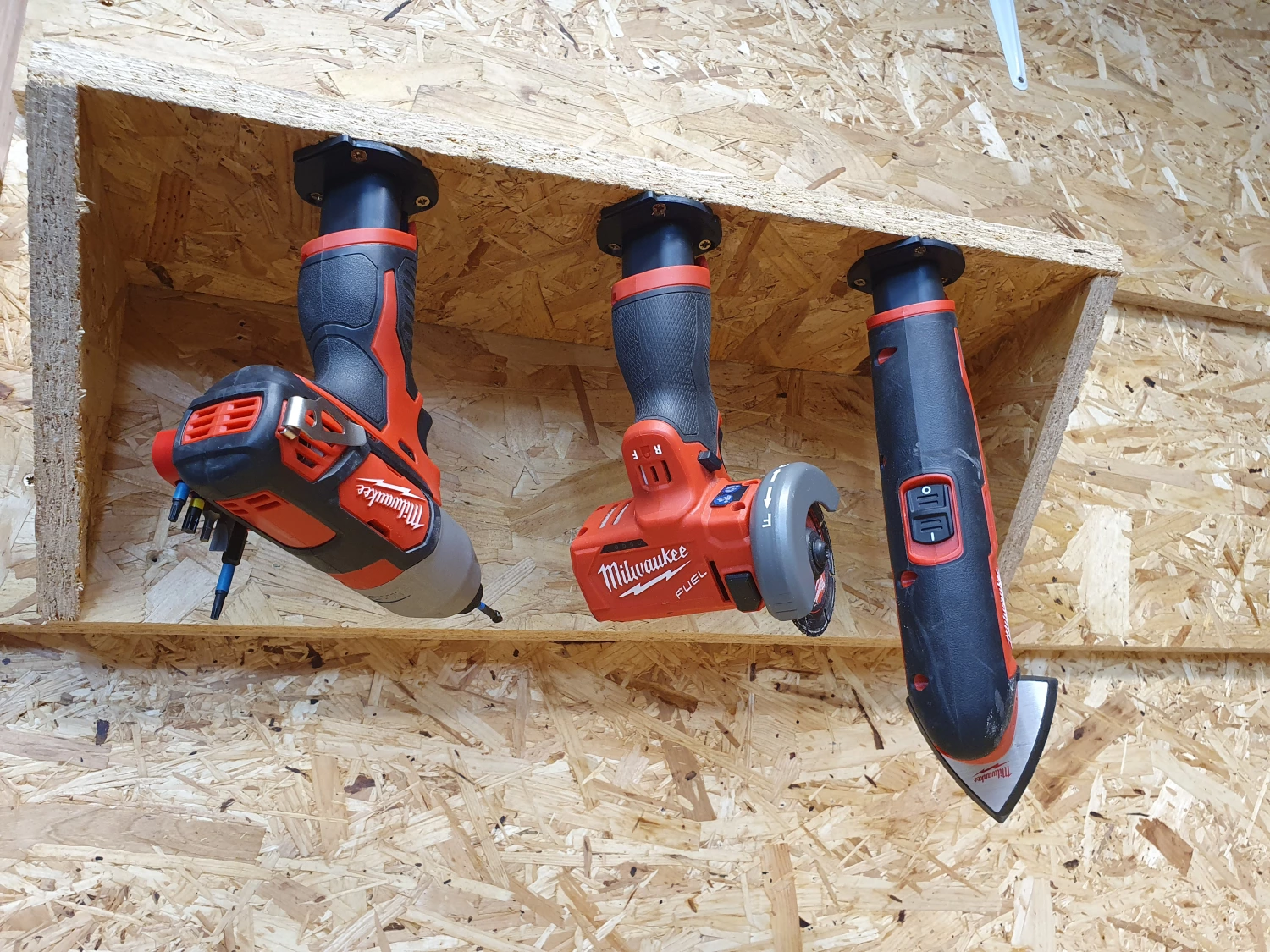 StealthMounts TM-MW12-BLK-3 machinehouder voor Milwaukee M12 - Zwart - 3-pack-image