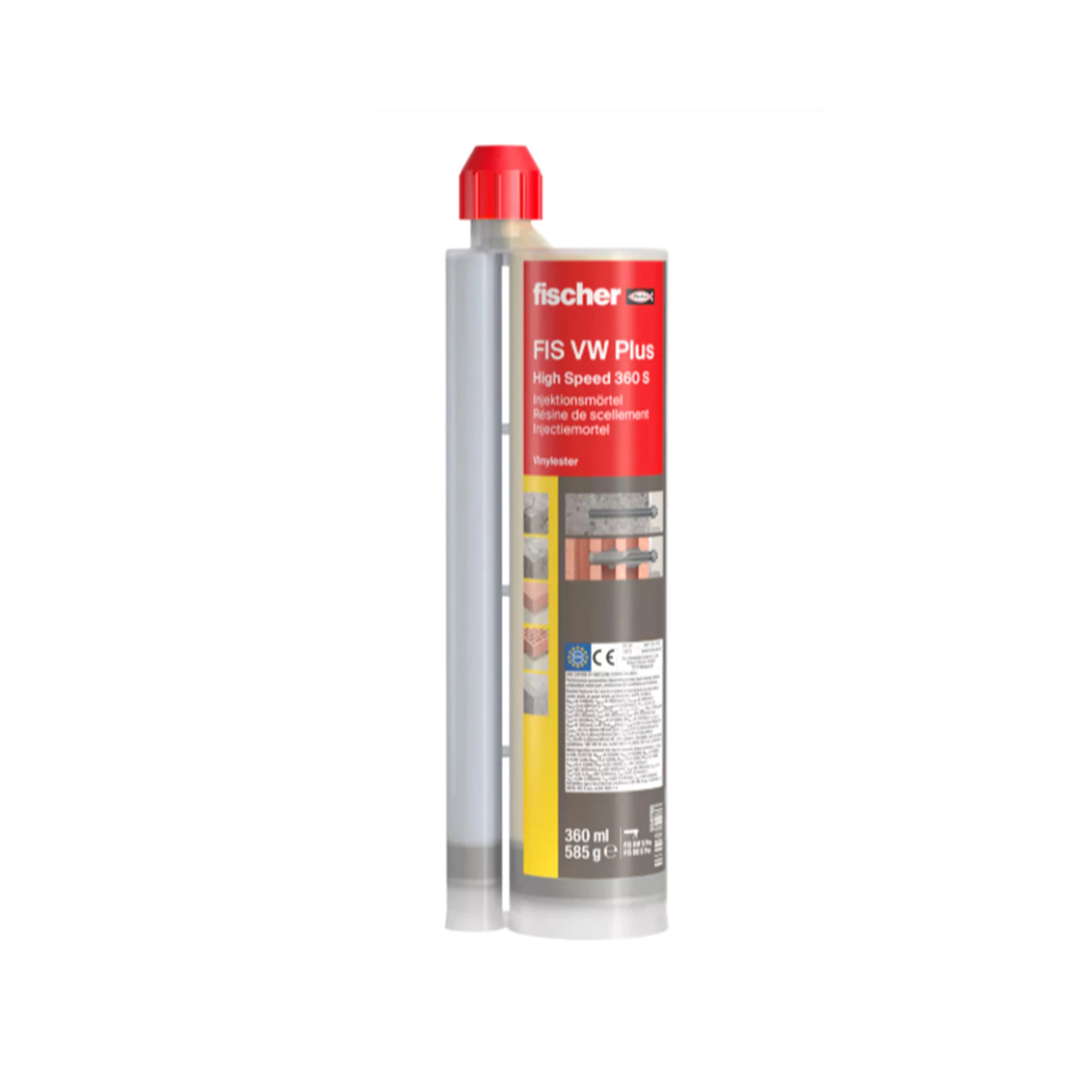Fischer 558765 FIS VW Plus 360 S Injectiemortel met korte uithardingstijd incl. 2 mengtuiten - 360ml-image