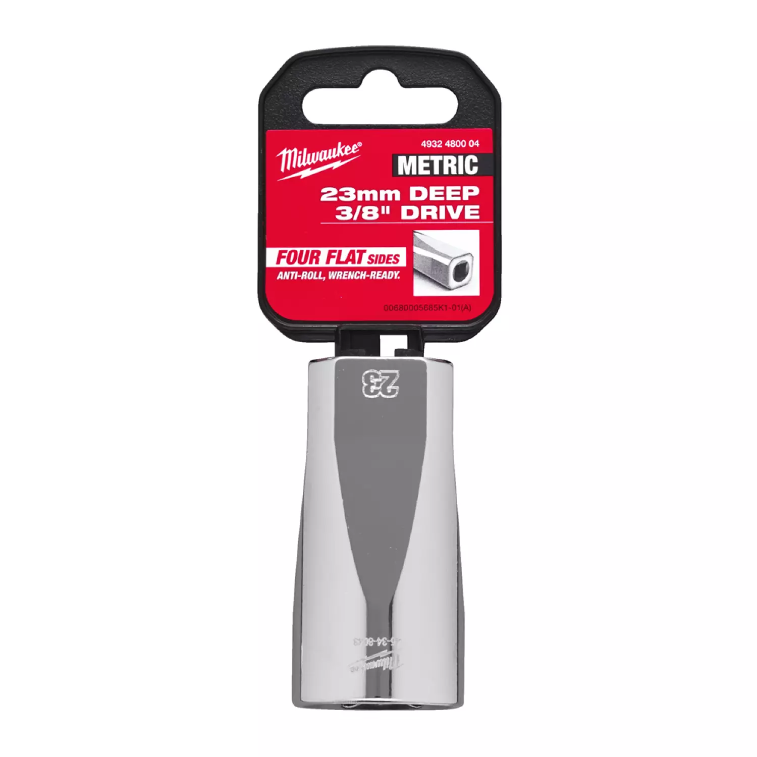 Milwaukee 4932480004 Dop - 3/8" FOUR FLAT™ lang - 23mm-image