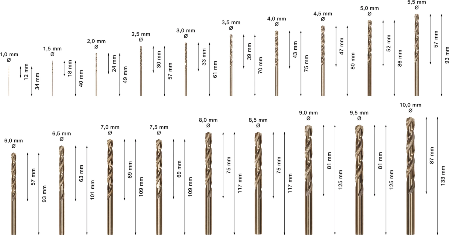 Bosch 2608587014 19-delige ProBox Metaalborenset HSS-Co DIN 338-image