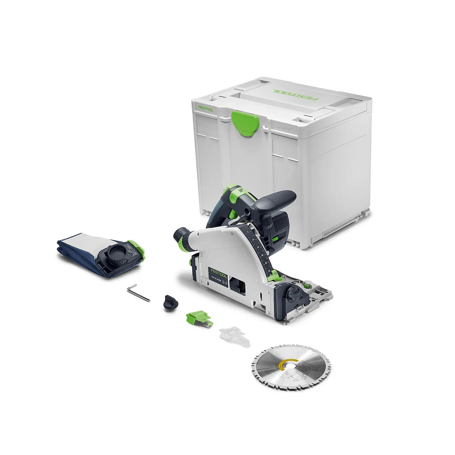 Festool TSC 55 KSEB-Basic-FS Scie circulaire plongeante sans fil 18 V Li-Ion dans un Systainer - 160 mm - Rail de guidage 1400 mm inclus-image
