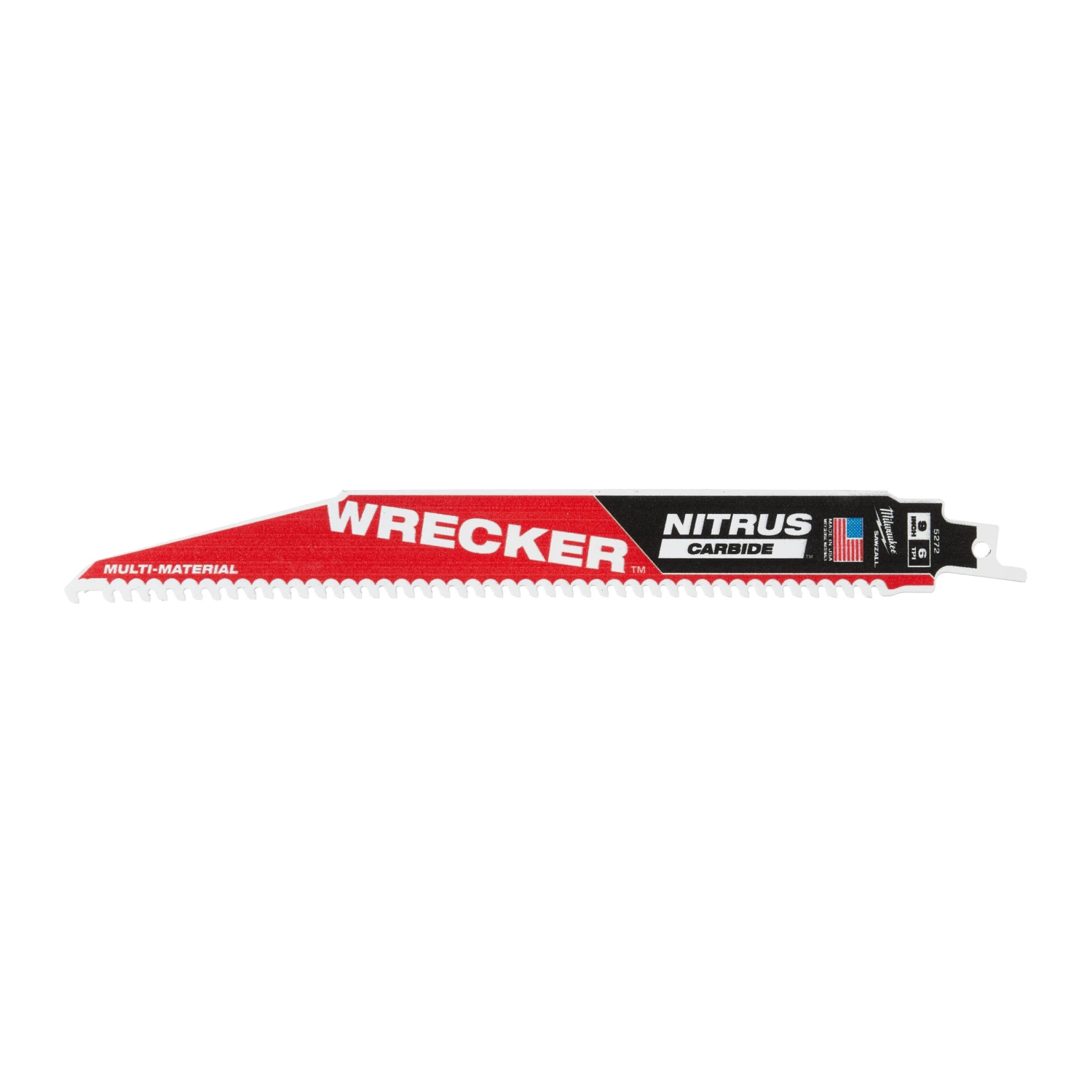 Milwaukee 48475572 Sawzall Reciprozaagblad WRECKER NITRUS Carbide - 230 x 6TPI - multi mat.  - 5st-image