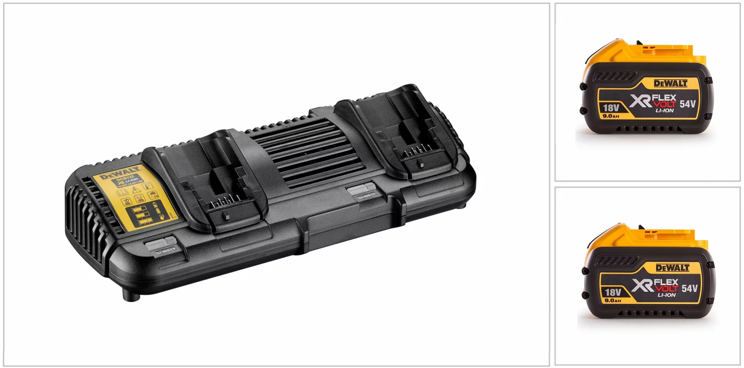 DeWALT DCB132X2 18 / 54V FlexVolt Li-Ion accu starterset (2x 9.0Ah) + duolader-image