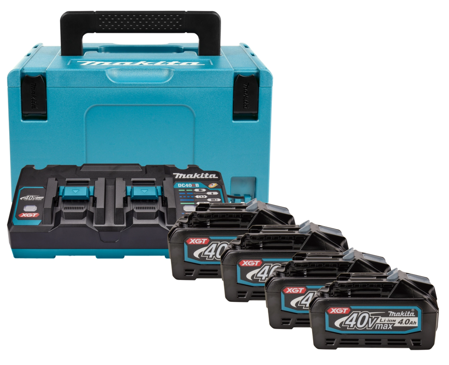 Makita 191U28-6 40V XGT Li-Ion accu starterset (4x 4.0Ah) + duolader in Mbox-image