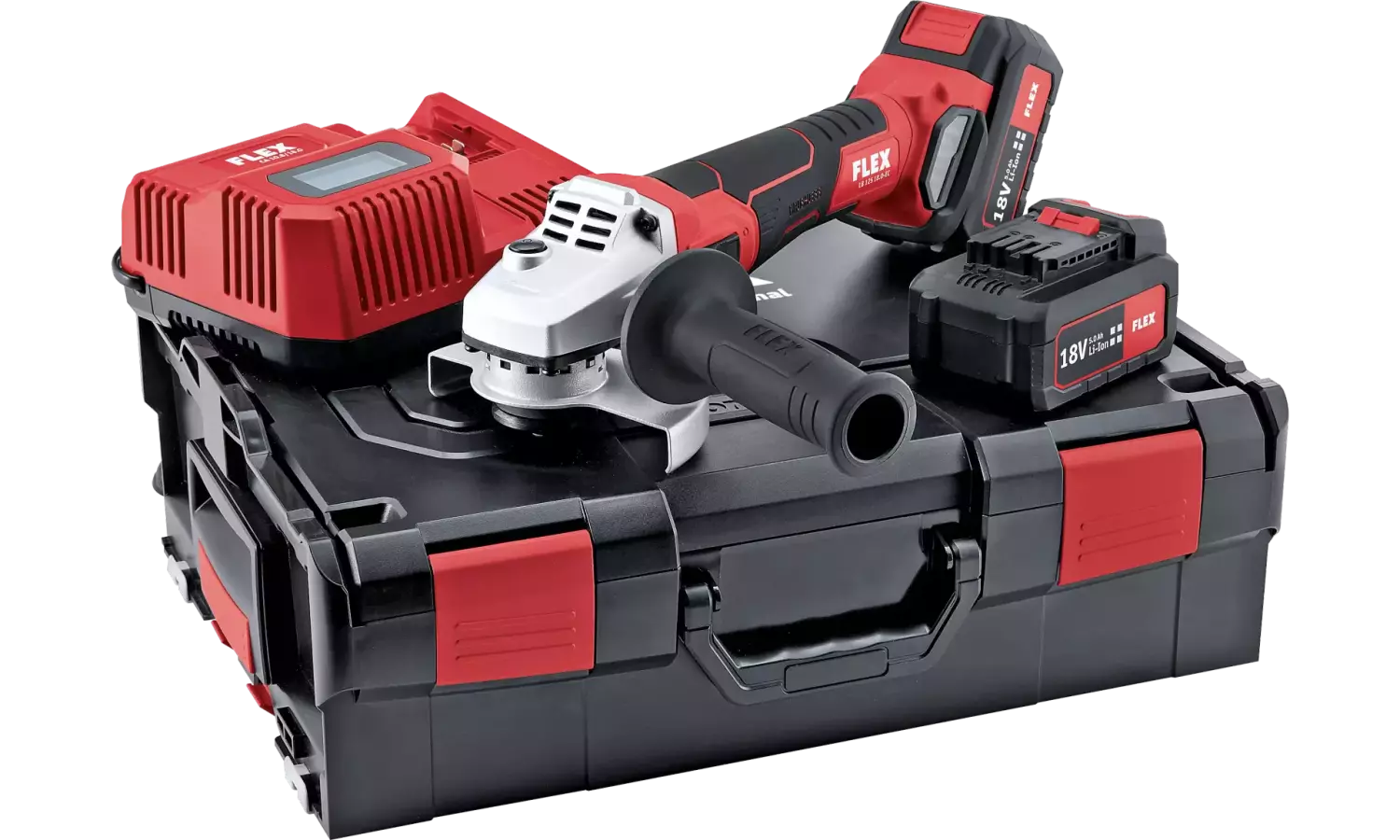 Flex LB 125 18.0-EC/5.0 Set Li-Ion Accu haakse slijper set (2x 5.0Ah) in L-Boxx - 125mm - variabel - 18V-image