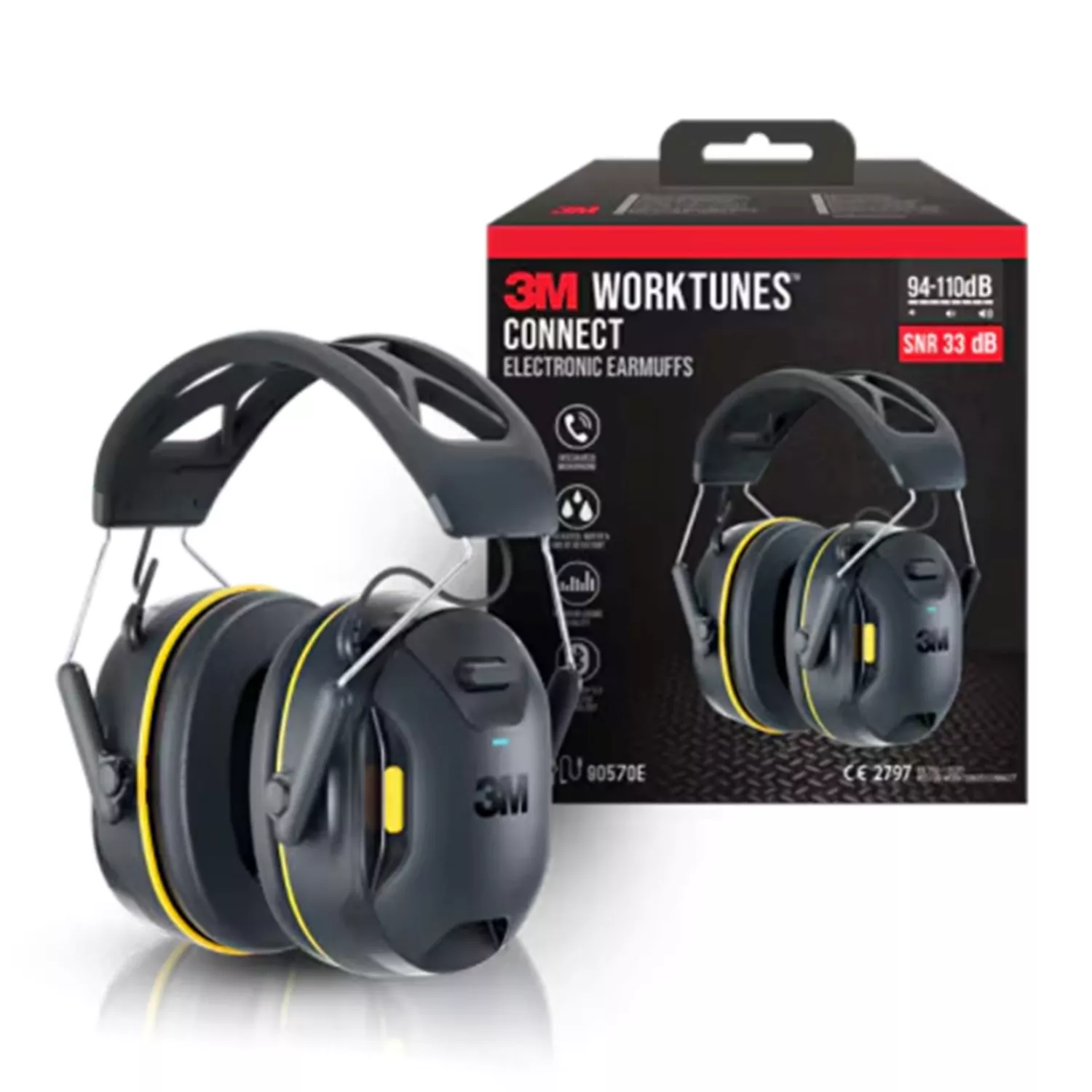 3M 90570E-1 WorkTunes Connect Gehoorbescherming - Bluetooth - SNR 33dB-image