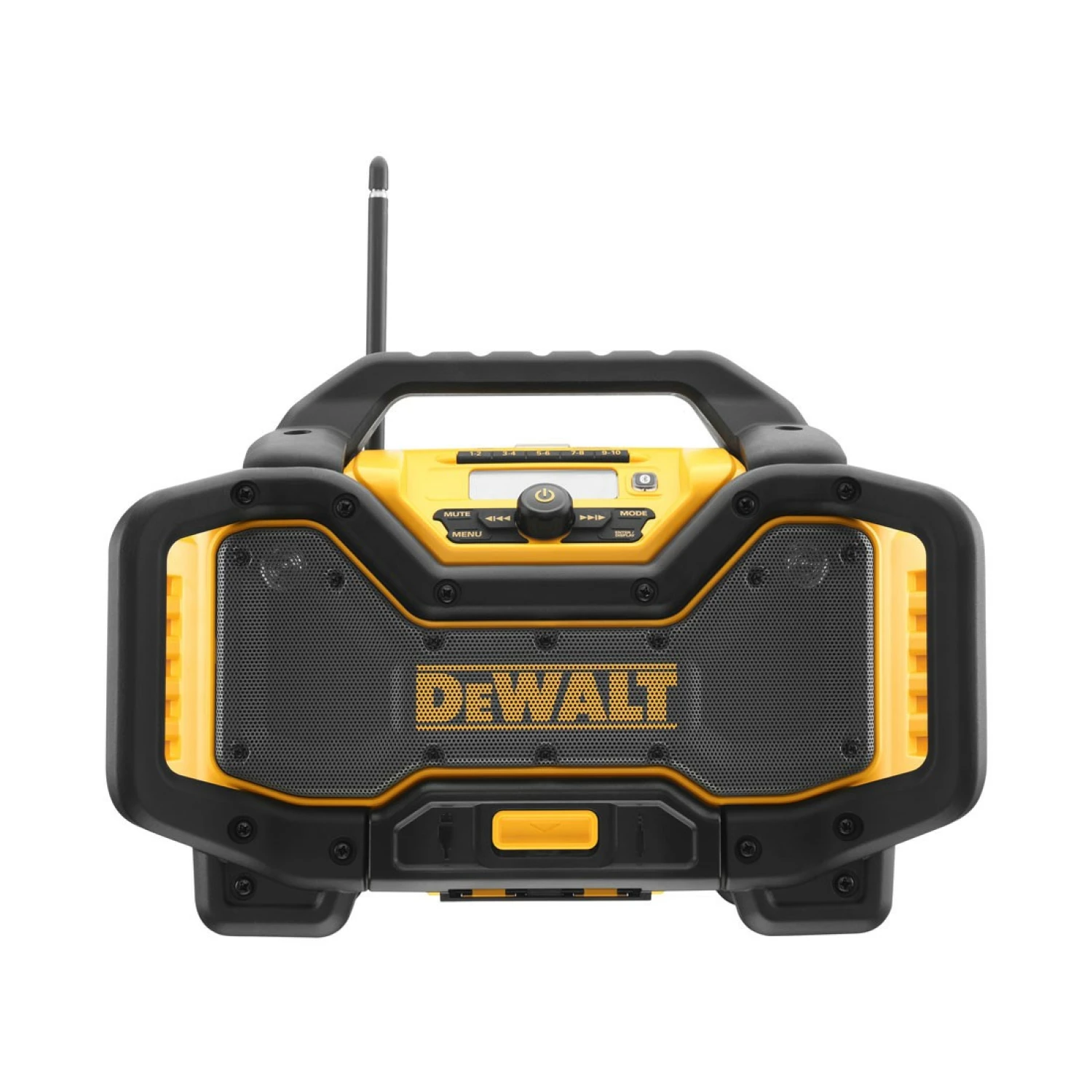 DeWALT DCR027-QW 18 V Li-ion XR batterie DAB+ radio de chantier avec fonction de recharge - fonctionne sur secteur et batterie-image