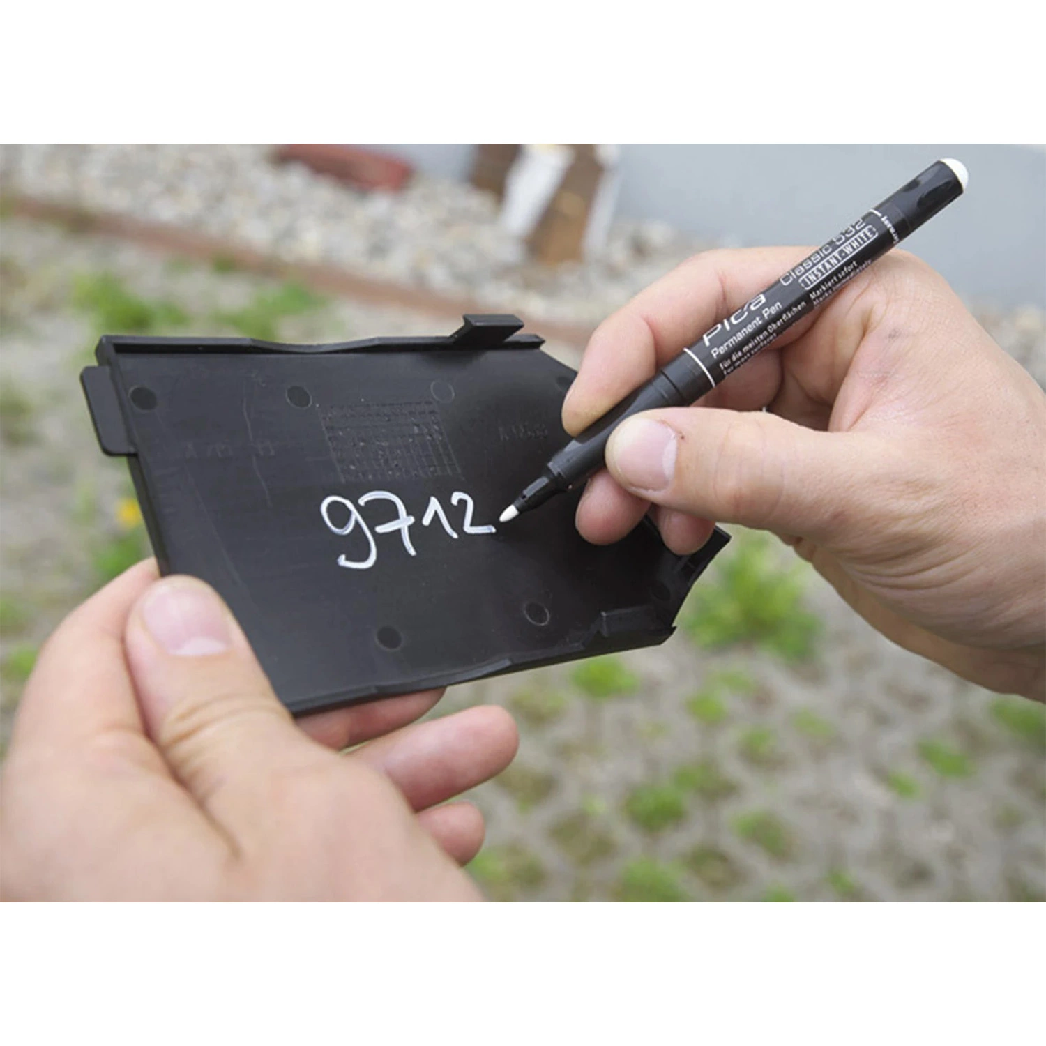 Pica 532/52 Classic Permanent Pen - Rond - Wit - 1-2mm (10st)-image