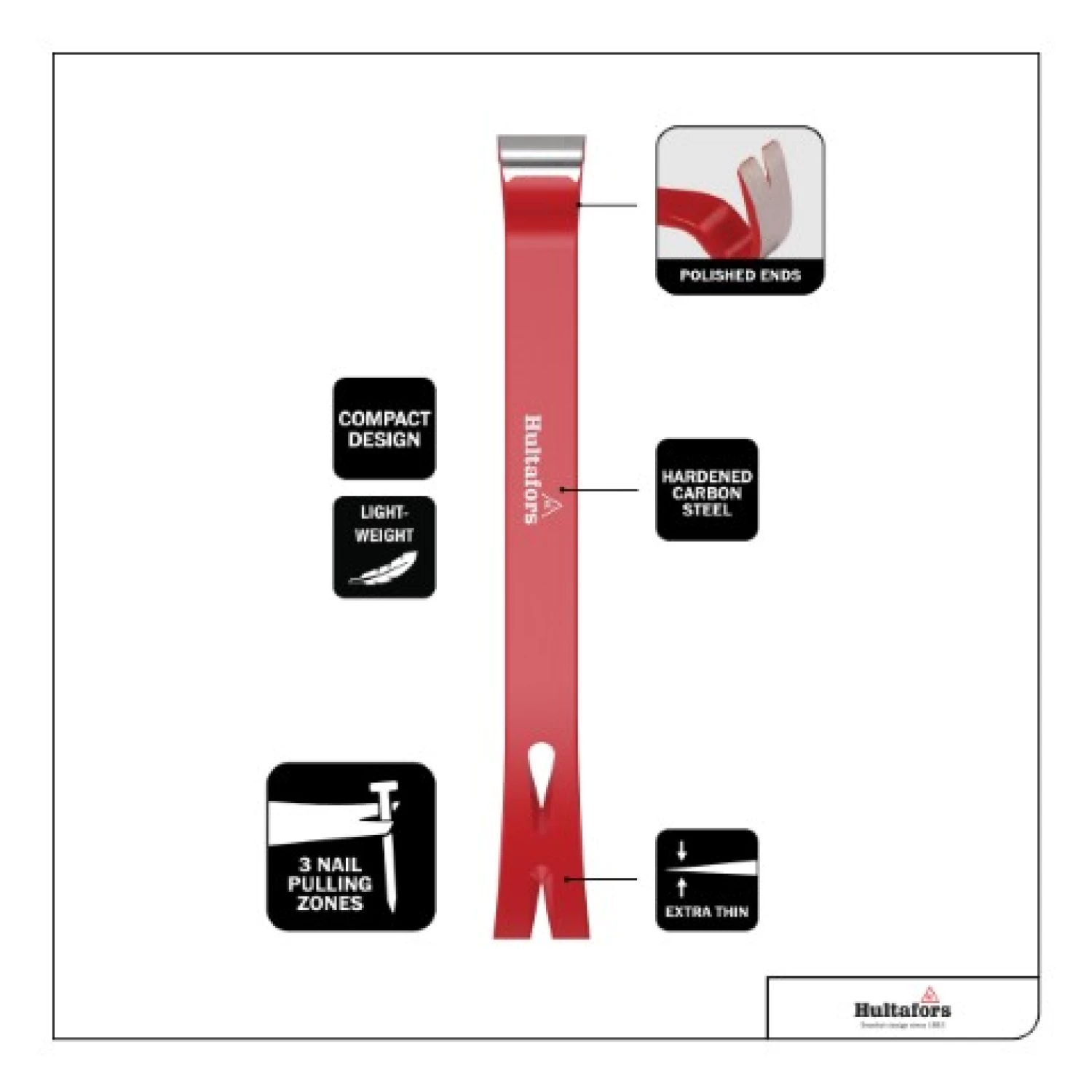 Hultafors 108/15" pied de biche en acier - 380 mm-image