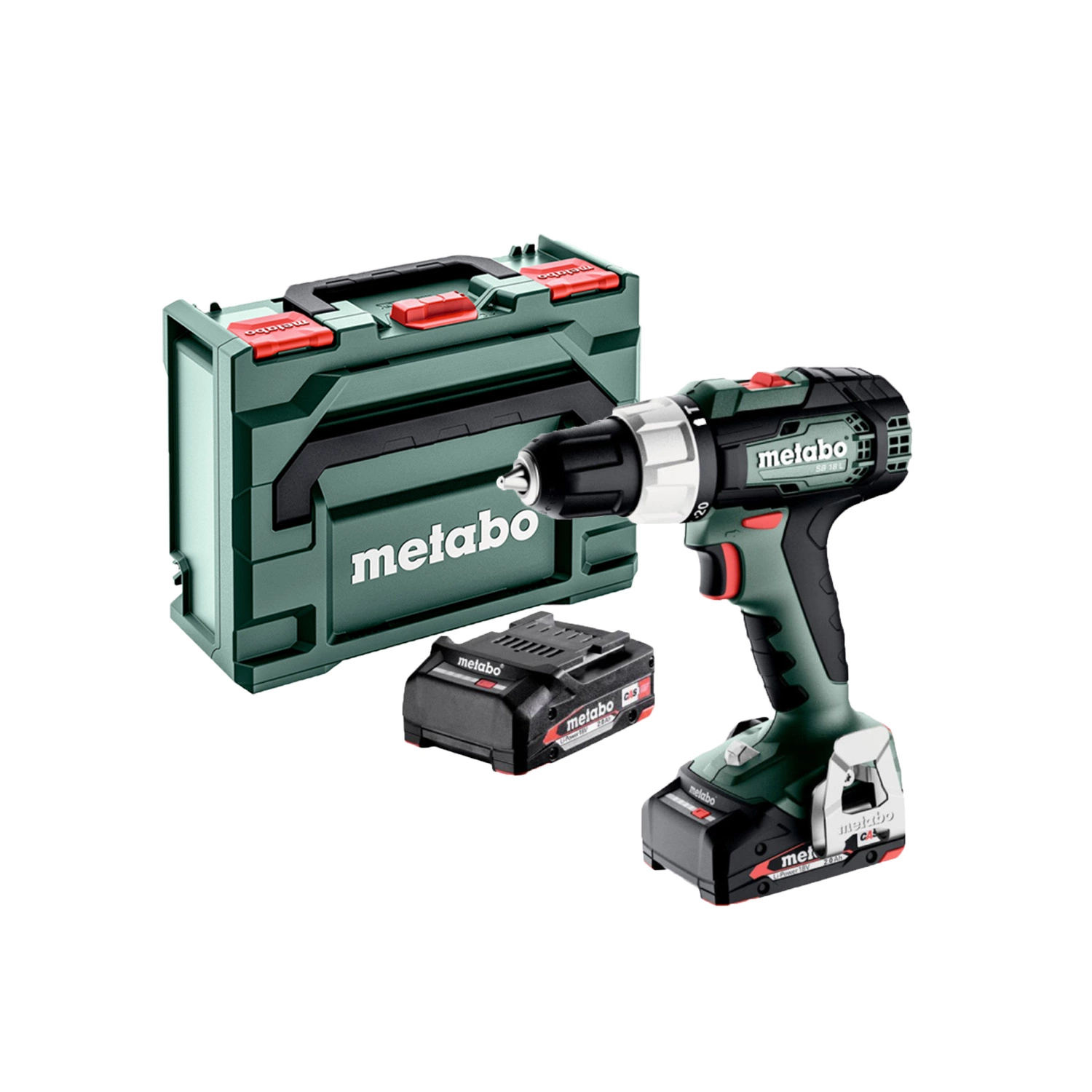 Metabo SB 18 L 18V Li-ion accu klopboor-/schroefmachine set (2x 2.0Ah accu) in MetaBox - 60Nm-image